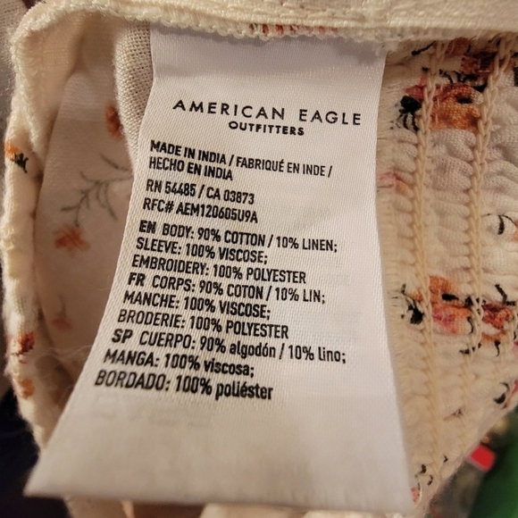 American Eagle Outfitters Bohomeian Crop Top Size Medium - Picture 5 of 5